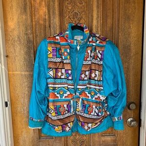 Vintage Lavon Colorful Women’s Jacket Size Medium